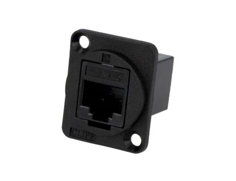 Łącznik FT RJ45 8p8c Kat 6 gniazdo z obu stron 19x24mm CP30222