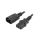 Kabel IEC C13 żeński IEC C14 męski PVC 1,8m czarny 3x0,75mm2 KAB-C13-C14-1.8-BK
