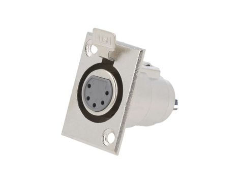 Gniazdo XLR żeńskie PIN 5 z przyciskiem na panel przykręcany FC6170