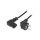 Kabel CEE 7/7 (E/F) wtyk kątowy IEC C13 żeński 90 PVC 5m KAB-EUL-P3L-5.0-BK
