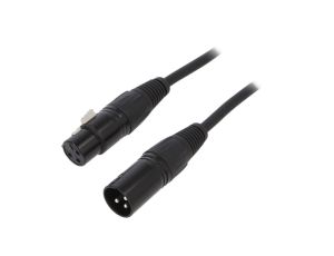 Kabel XLR męski - XLR żeński 3-pin 1m FC619101