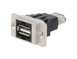 Łącznik DUALSLIM złocony USB A gniazdo z obu stron 29mm CP30708NM