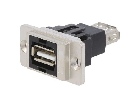 Łącznik DUALSLIM złocony USB A gniazdo z obu stron 29mm CP30708NM