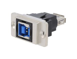 Łącznik USB A - USB B 3.0 DUALSLIM złocony CP30706NM