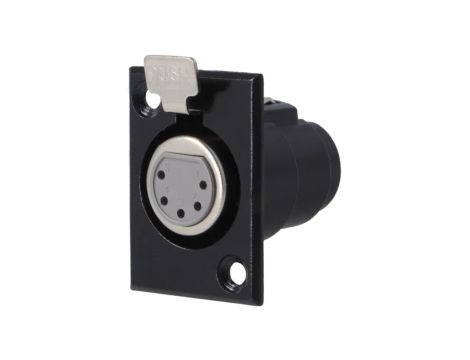Gniazdo XLR żeńskie PIN 5 z przyciskiem na panel przykręcany FC6171
