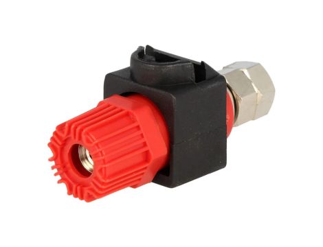 Gniazdo bananowe 4mm 60A 60VDC czerwony 64mm Styki nikiel CL159825RA