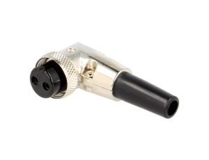 Wtyk mikrofonowe żeńskie 2-pin na przewód kątowe 90 6mm FC684222R
