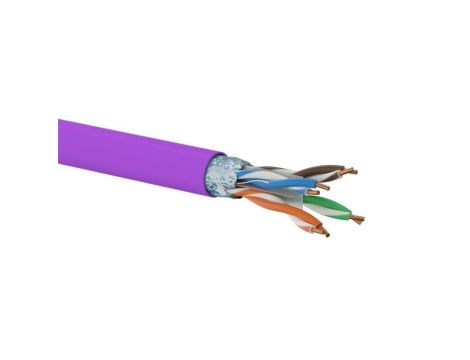 Kabel teleinformatyczny F/UTP kat.6 LSOH Dca (FIOLETOWA powłoka) ALANTEC /500m/