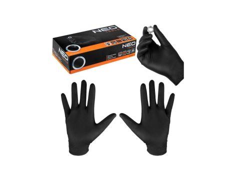 Rękawice robocze, ochronne nitrylowe rozmiar M czarne 100szt 97-691-M NEO 82.1003