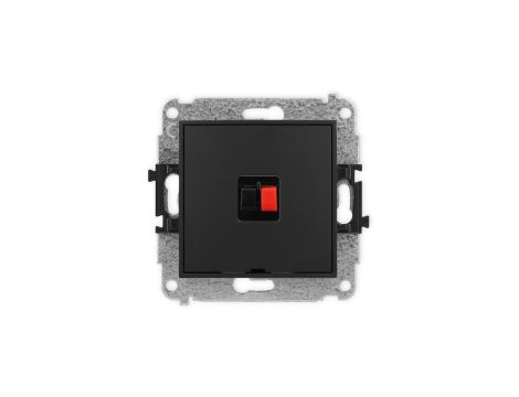 ICON Mechanizm gniazda głośnikowego pojedynczego, bez pola opisowego czarny mat 12IGGBO-1