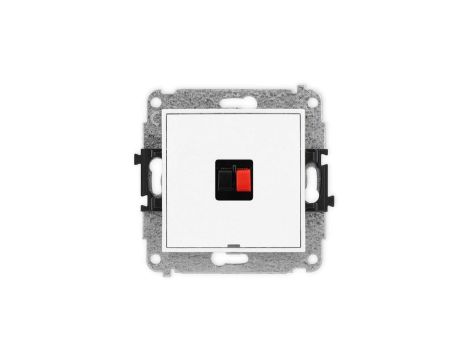 ICON Mechanizm gniazda głośnikowego pojedynczego, bez pola opisowego biały mat 25IGGBO-1