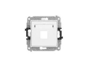 ICON Mechanizm gniazda multimedialnego pojednczego bez modułu (standard Keystone) biały mat 25IGM-1P