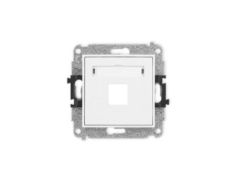 ICON Mechanizm gniazda multimedialnego pojednczego bez modułu (standard Keystone) biały mat 25IGM-1P