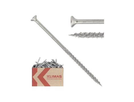 Wkręty ciesielskie z łbem stożkowym i gniazdem w białym ocynku TORX 5,0x80 MASTER 200szt.