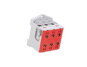 Złączka OTL95-3 kolor czerwony 3xAl/Cu 6-95mm2 1000V AC / 1500V DC Zacisk uniwersalny MAA3095R10