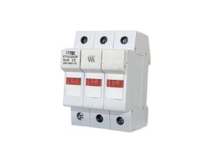 Podstawa bezpiecznikowa z kontrolką na wkładki gG 10x38 3P 32A 690V~ RT18-32X