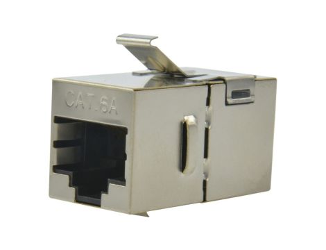 Łącznik modularny keystone 2xRJ45 8P8C kat.6A ekranowany FTP