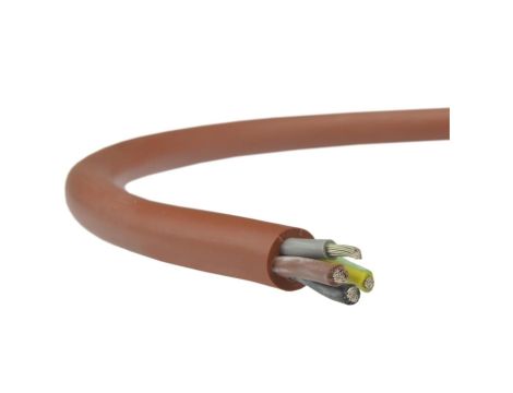 Kabel silikonowy SIHF 180C 300/500V 4x1 ciepłoodporny LSOH ceglasty linka TKD /100m/