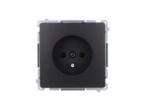 Simon Basic Gniazdo wtyczkowe z uziemieniem (moduł) 16A, 250V, zaciski śrubowe czarny BMGZ1.01/49