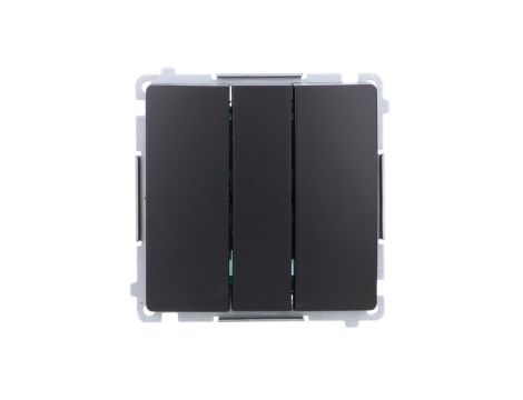 Simon Basic Łącznik potrójny (moduł) 10AX, 250V, szybkozłącza, czarny BMW31.01/49