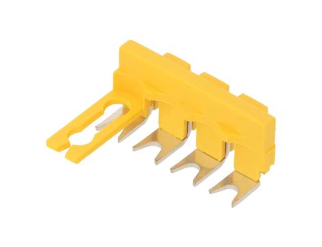 Mostek wtykowy SNK tory 4 żółty Szer 8mm Wys 24,6mm Entrelec 1SNK900654R0000 (SC-JB8-4)