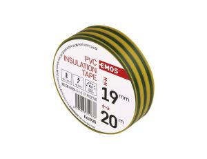 Taśma izolacyjna PVC 19mm / 20m żółto-zielona F61925 /10szt./