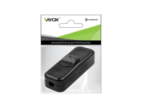 PRZEŁĄCZNIK PRZELOTOWY CZARNY 3A/250V Vayox Pak.