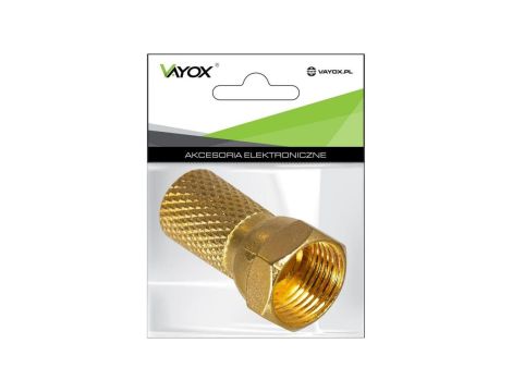 Wtyk sat F 6,8 mm Gold CU Vayox (opakowanie 2szt)