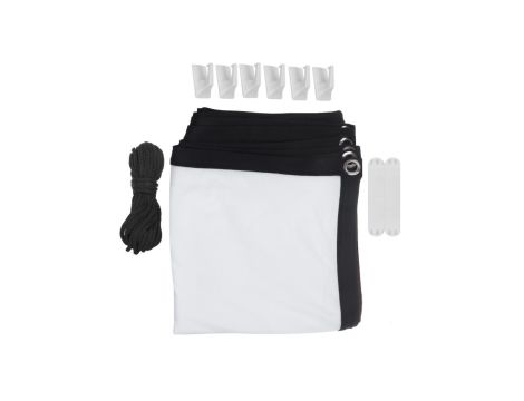 Ekran projekcyjny Maclean, 84 cali 186x100cm, obramowanie 25mm 16:9, haczyki do naciągu, MC-980