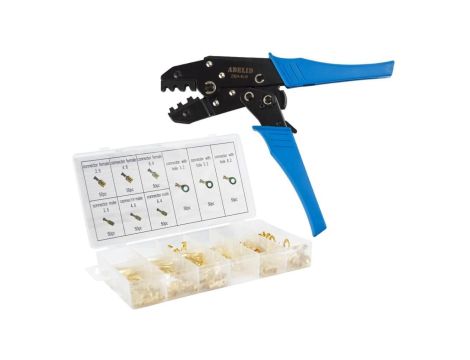 Zestaw Praska do konektorów + zestaw końcówek 450szt. KNZ-ZBAK6-BOX450