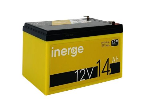 Akumulator VRLA AGM 12V 14Ah (żywotność 3-5lat) INERGE IN-12-14-A