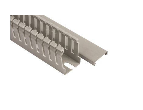 Korytko grzebieniowe samogasnące 25x40 szare z pokrywą UV ECS2540 /2m/ (opak. 100m)