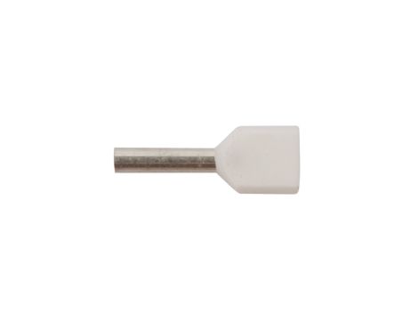 Końcówka tulejkowa izolowana HI 2X0,75/8 biała E08KH-02020104121 /100szt./
