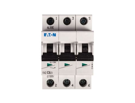 Wyłącznik nadprądowy 3P C 6A 15kA AC FAZ C6/3 278867