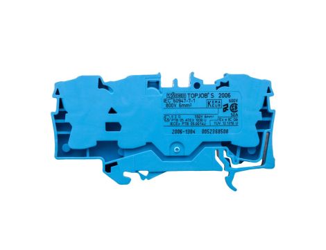 Złączka szynowa 3-przewodowa 6mm2 niebieska 2006-1304 TOPJOBS