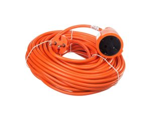 Przedłużacz ogrodowy 1-gniazdo b/u 20m /H05VV-F 2x1/ pomarańczowy P01320