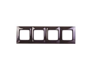 Simon 54 Premium Ramka poczwórna metalowa ciemna stal DR4/67