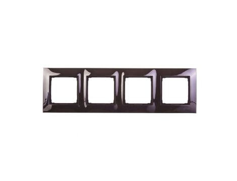 Simon 54 Premium Ramka poczwórna metalowa ciemna stal DR4/67