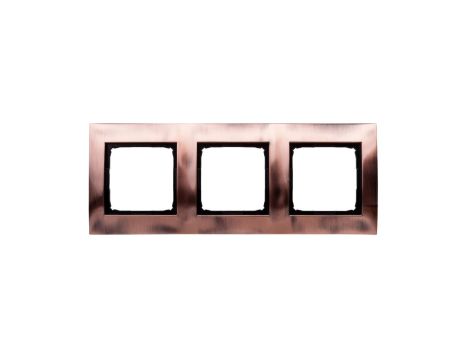 Simon 54 Premium Ramka potrójna metalowa miedź rustykalna DR3/36