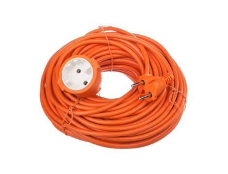 Przedłużacz ogrodowy 1-gniazdo b/u 30m /H05VV-F 2x1/ pomarańczowy P01330