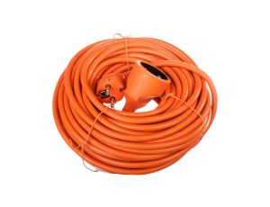 Przedłużacz ogrodowy 1-gniazdo z/u 20m /H05VV-F 3x1,5/ pomarańczowy P01120