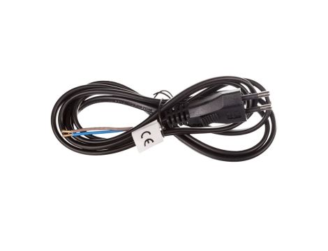 Przewód przyłączeniowy H03VVH2-F 2x0,75 2m czarny S19272