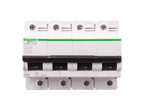 Wyłącznik nadprądowy 4P C 80A 6kA AC iC120 Acti9 A9N18372