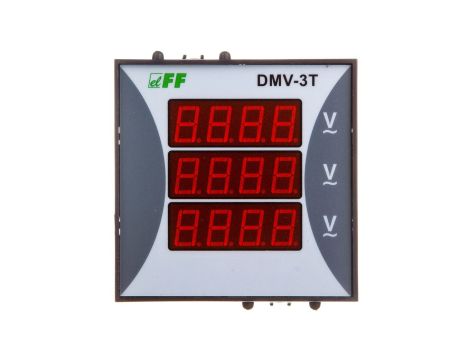 Woltomierz 3-fazowy cyfrowy modułowy 100-300V AC dokładność 0,5 TrueRMS DMV-3T