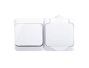 Cedar Plus Zestaw łącznik + gniazdo pojedyncze z uziemieniem WDE000580