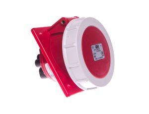 Gniazdo tablicowe skośne 32A 4P 400V /80x97/ czerwone IP67 4242-6f78