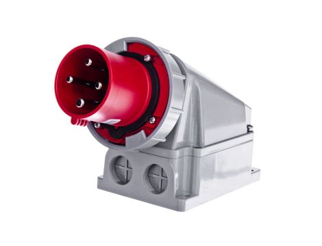 Wtyczka odbiornikowa 63A 4P 400V czerwona IP67 POWER TWIST 534-6