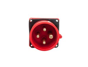 Wtyczka tablicowa 16A 4P 400V czerwona IP44 614-6f3