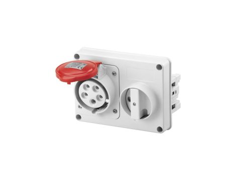 Gniazdo tablicowe 3P 16A 400V czerwone IP44 GW66109