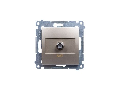 Simon 54 Gniazdo antenowe pojedyncze SAT złoty mat DASF1.01/44